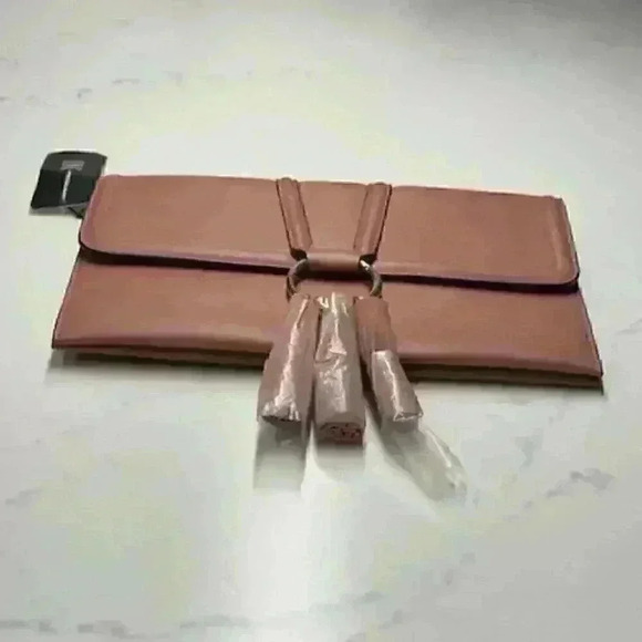 NWT!!! INC Jeenn fold over clutch bag/shoulder bag - Mauve/Dusty Pink Color - Picture 4 of 11